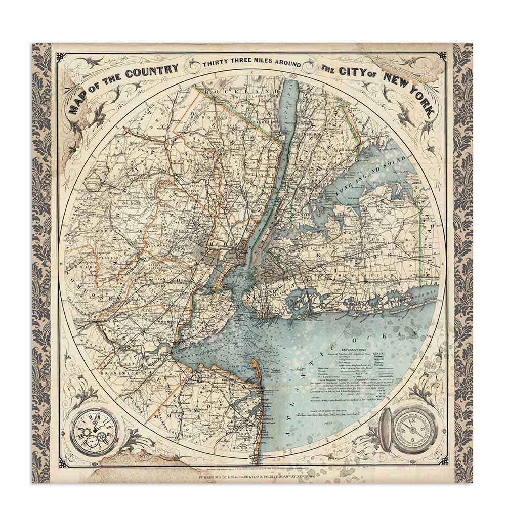 Scrapbook Papier 30,5x30,5cm - Sir Vagabond - Bastelschachtel