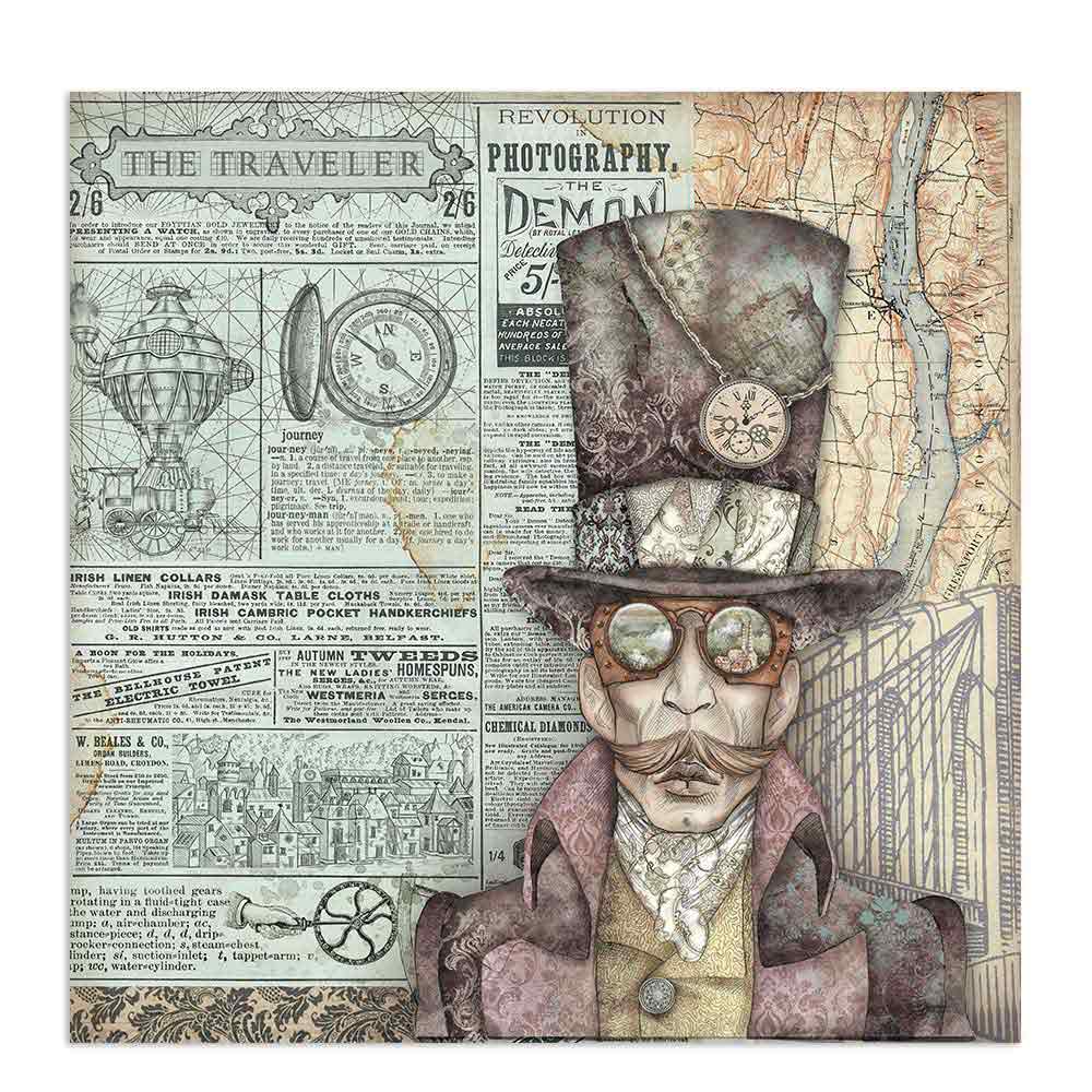 Scrapbook Papier 30,5x30,5cm - Sir Vagabond - Bastelschachtel - Scrapbook Papier 30,5x30,5cm - Sir Vagabond