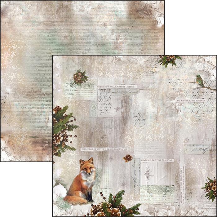 Scrapbook Papier 30,5x30,5cm - When snow falls nature listens