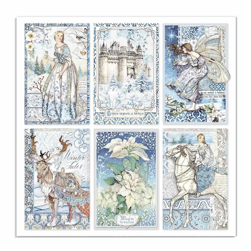 Scrapbook Papier 30,5x30,5cm - Winter tales cards - Bastelschachtel - Scrapbook Papier 30,5x30,5cm - Winter tales cards