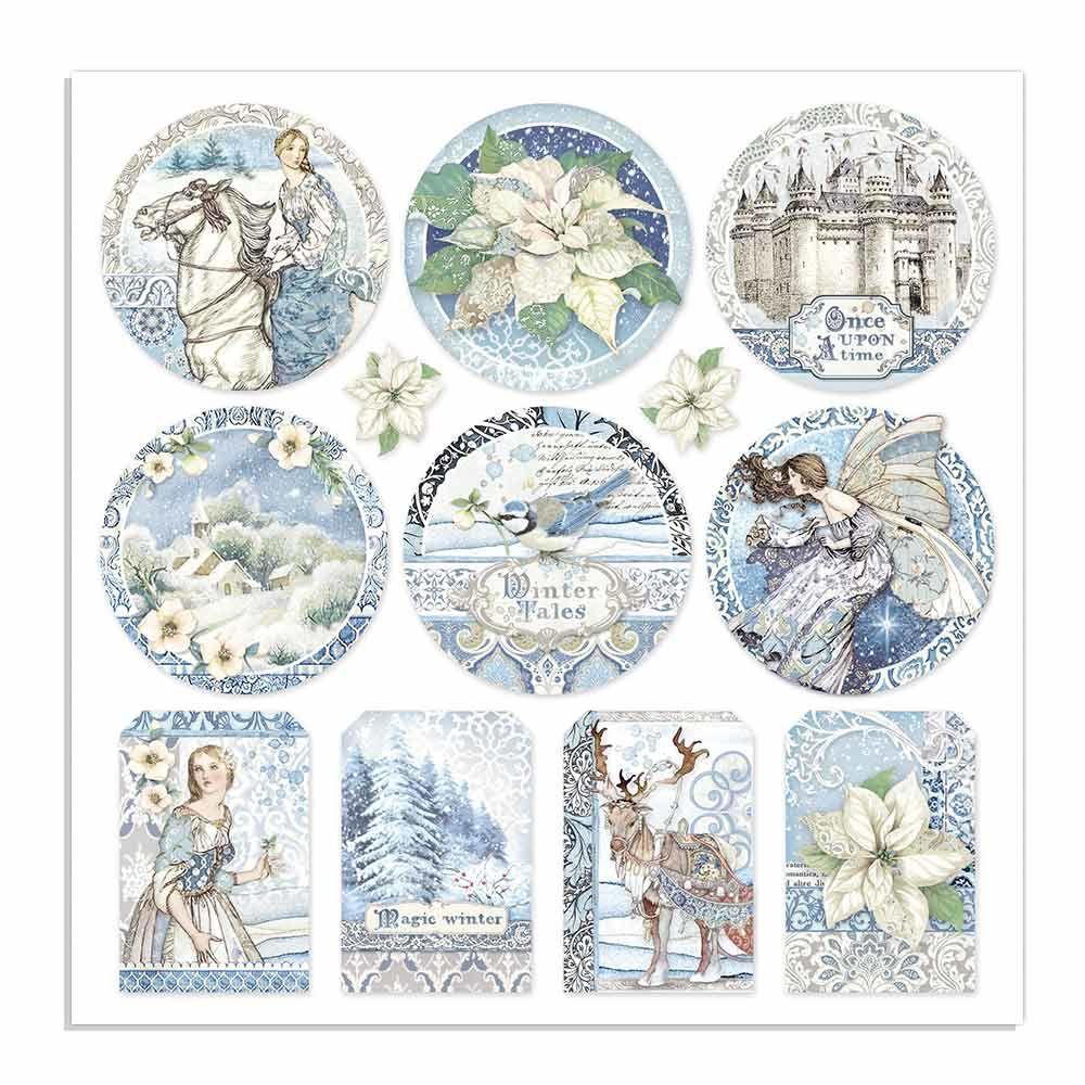 Scrapbook Papier 30,5x30,5cm - Winter tales frames - Bastelschachtel