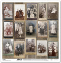 Scrapbook Papier 31x32cm - Ephemeral moments - Old photos - Bastelschachtel