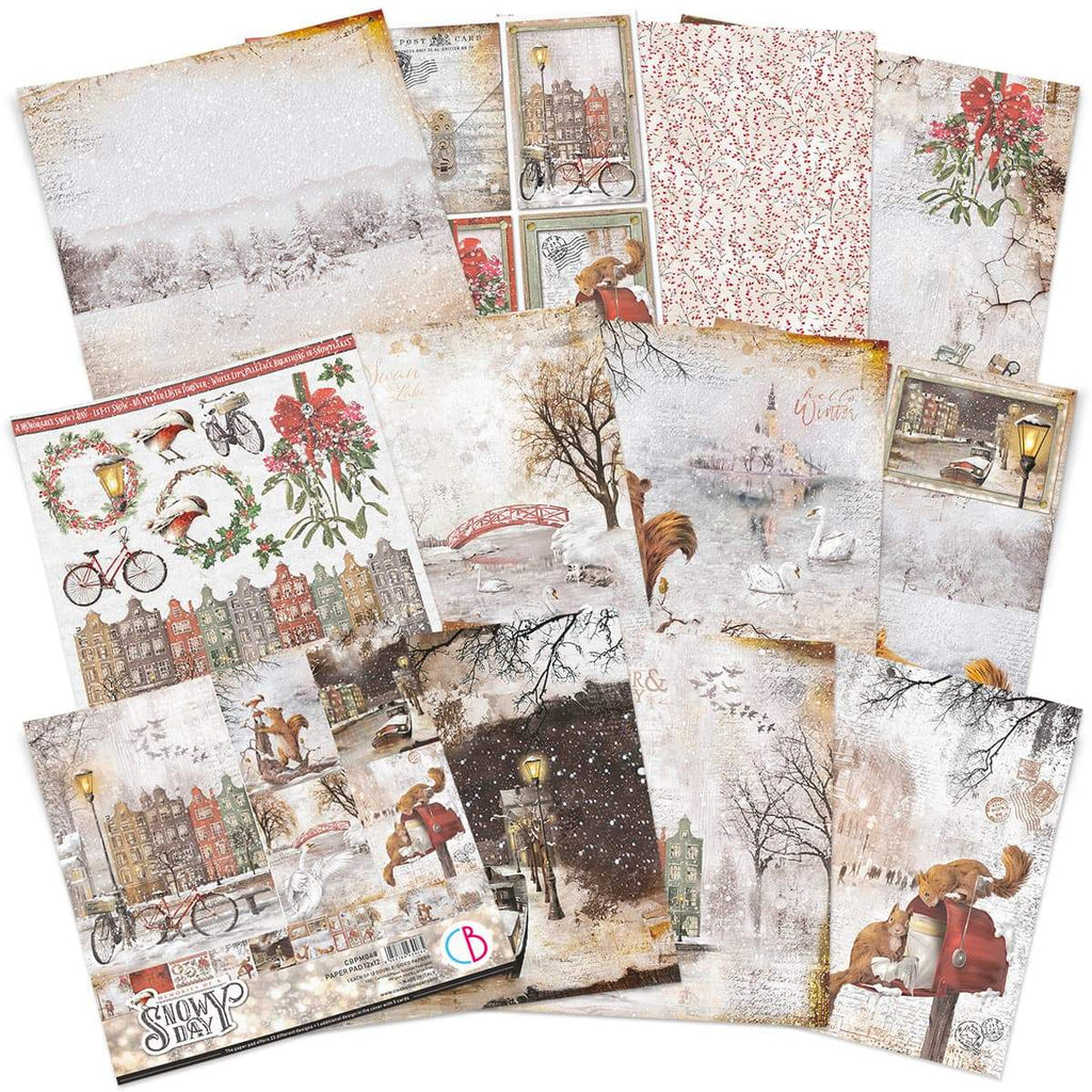Scrapbook Papierblock 12"x12" - Memories of a snowy day - Bastelschachtel