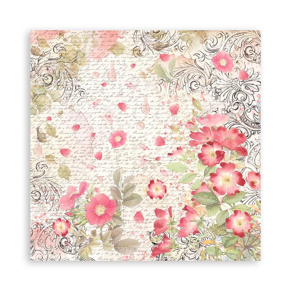 Scrapbook Papierblock 12"x12" - Rose parfum - Bastelschachtel