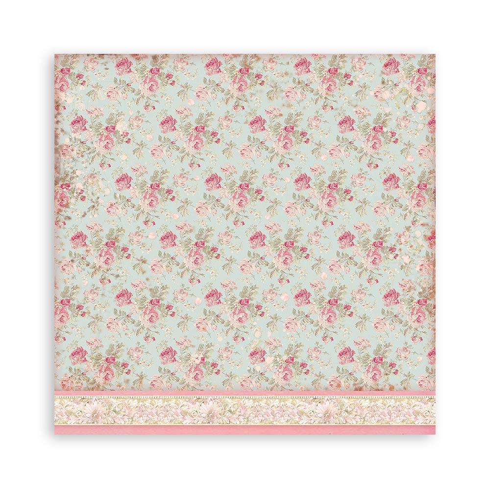 Scrapbook Papierblock 12"x12" - Rose parfum - Bastelschachtel