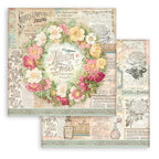 Scrapbook Papierblock 12"x12" - Rose parfum - Bastelschachtel