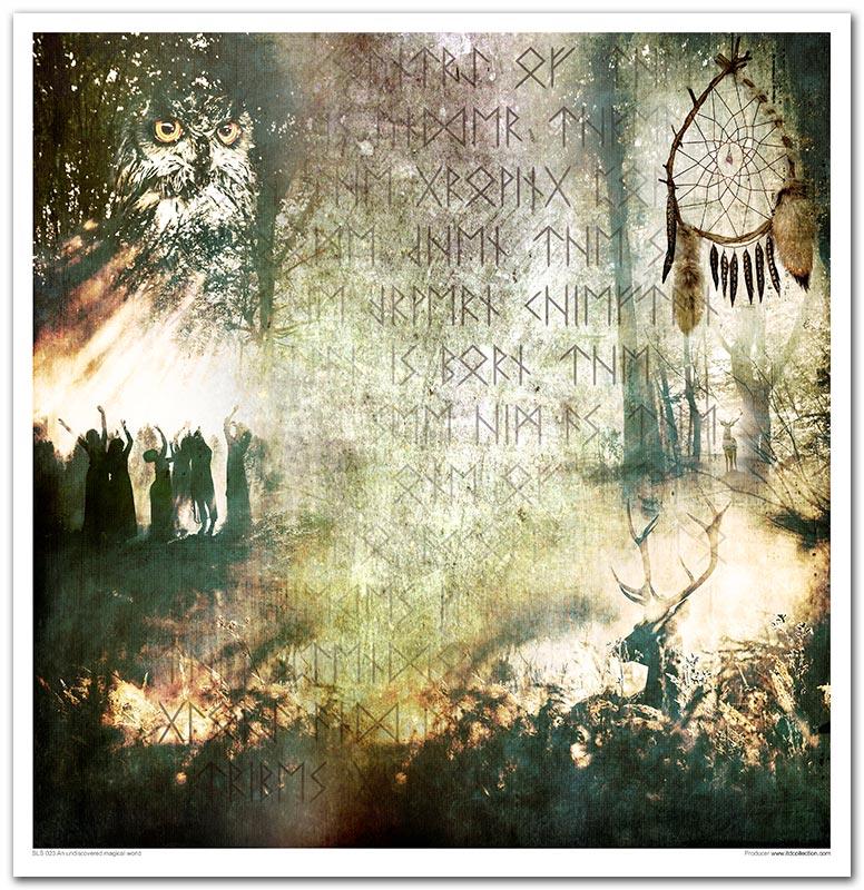 Scrapbook Papierblock 12,2"x12,6" - An undiscouered magical world - Bastelschachtel