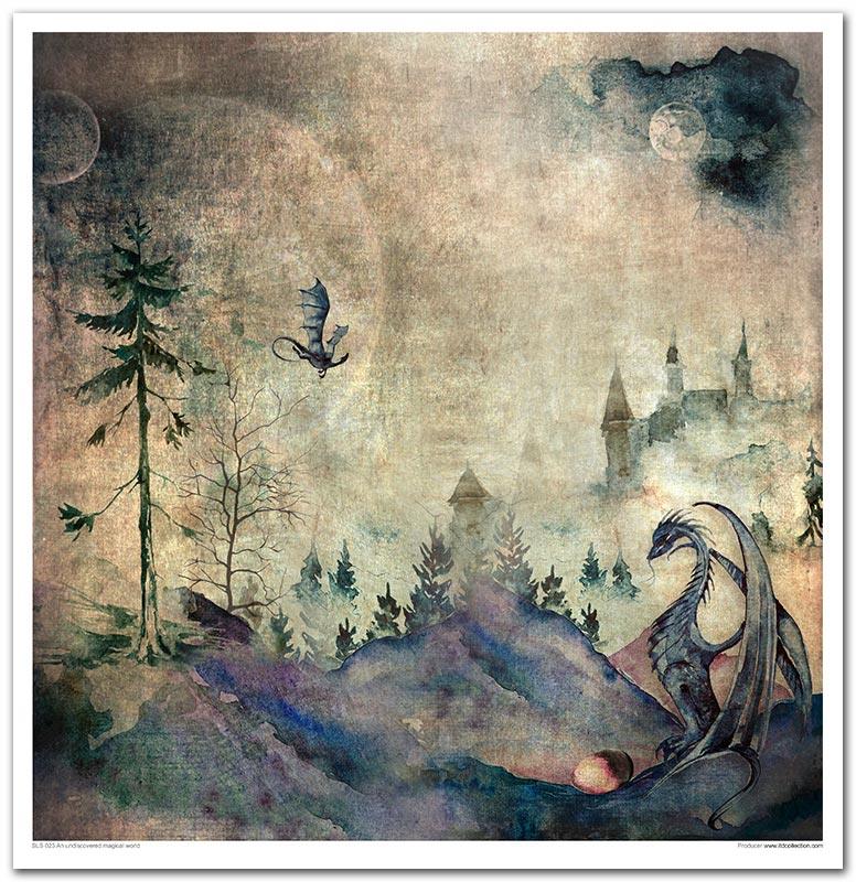 Scrapbook Papierblock 12,2"x12,6" - An undiscouered magical world - Bastelschachtel