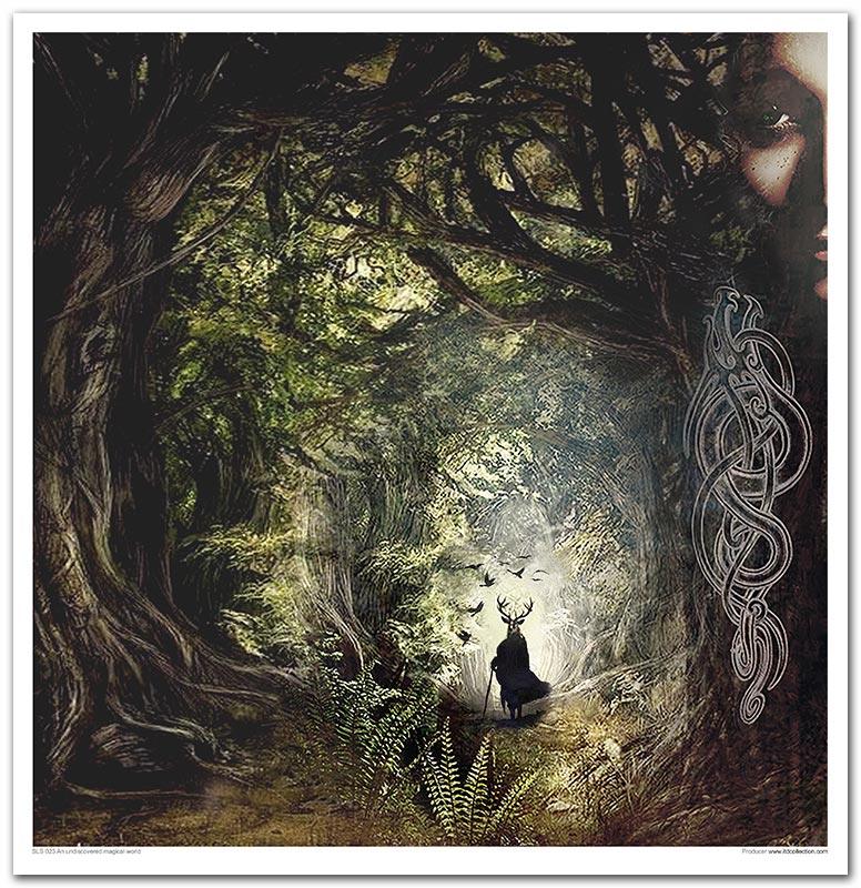 Scrapbook Papierblock 12,2"x12,6" - An undiscouered magical world - Bastelschachtel