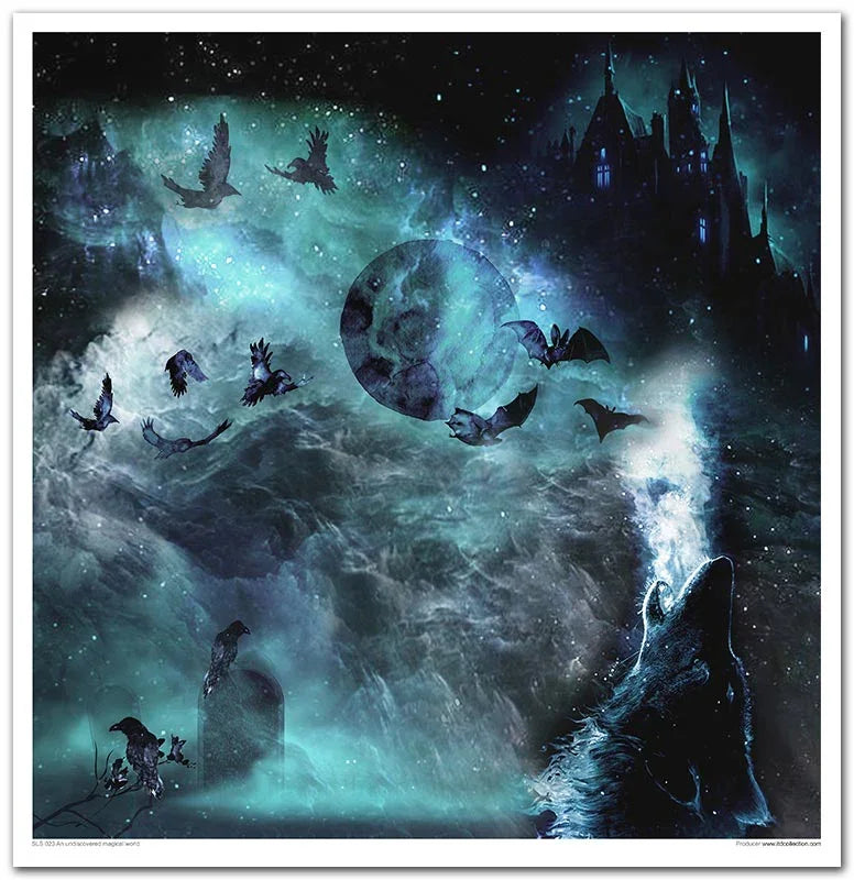 Scrapbook Papierblock 12,2"x12,6" - An undiscouered magical world - Bastelschachtel