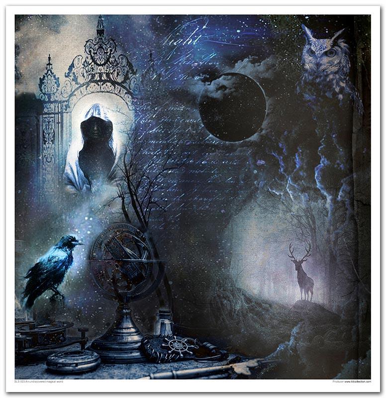 Scrapbook Papierblock 12,2"x12,6" - An undiscouered magical world - Bastelschachtel