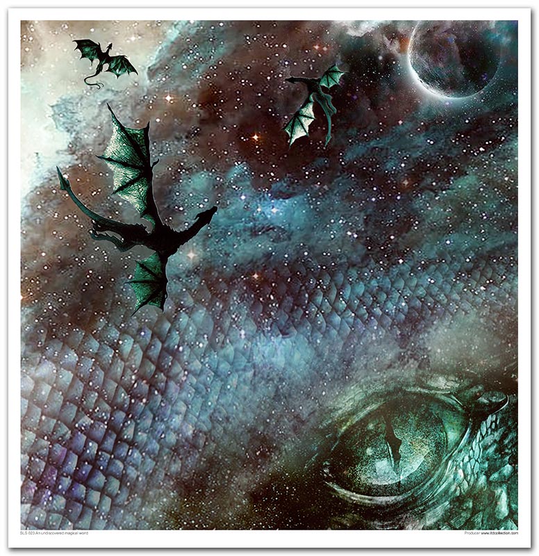 Scrapbook Papierblock 12,2"x12,6" - An undiscouered magical world - Bastelschachtel