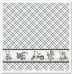 Scrapbook Papierblock 12,2"x12,6" - Childhood memories, blue - Bastelschachtel