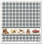 Scrapbook Papierblock 12,2"x12,6" - Childhood memories, blue - Bastelschachtel