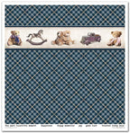 Scrapbook Papierblock 12,2"x12,6" - Childhood memories, blue - Bastelschachtel