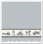 Scrapbook Papierblock 12,2"x12,6" - Childhood memories, blue - Bastelschachtel