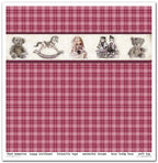 Scrapbook Papierblock 12,2"x12,6" - Childhood memories, pink - Bastelschachtel