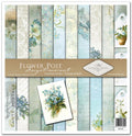 Scrapbook Papierblock 12,2"x12,6" - Flower post - forget-me-not - Bastelschachtel
