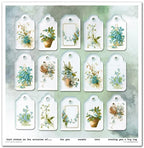 Scrapbook Papierblock 12,2"x12,6" - Flower post - forget-me-not - Bastelschachtel