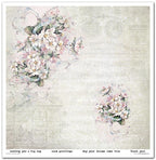 Scrapbook Papierblock 12,2"x12,6" - Flower post white - Bastelschachtel