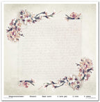 Scrapbook Papierblock 12,2"x12,6" - Flower post white - Bastelschachtel