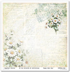 Scrapbook Papierblock 12,2"x12,6" - Flower post white - Bastelschachtel