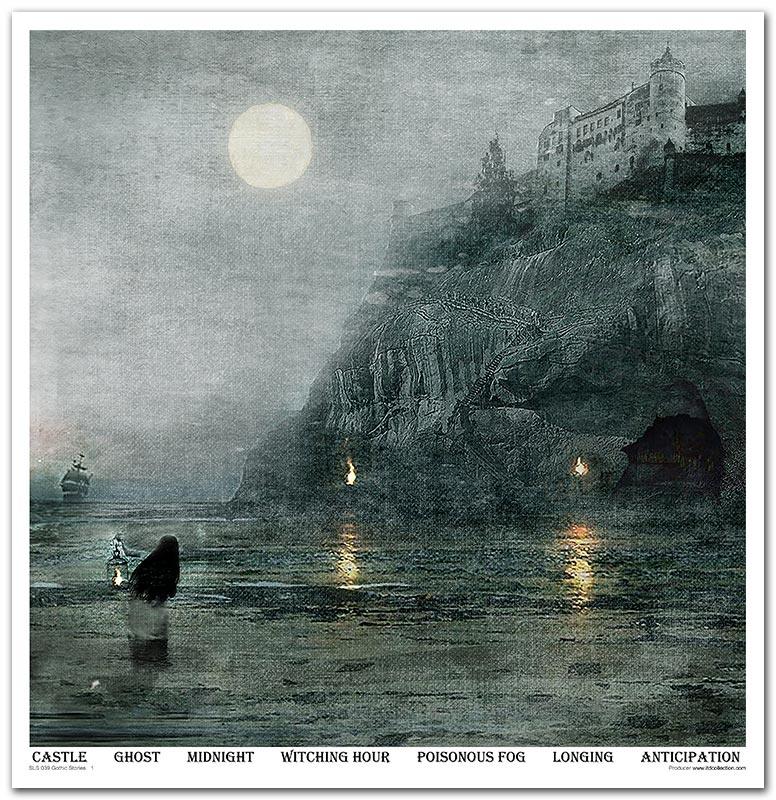 Scrapbook Papierblock 12,2"x12,6" - Gothic stories - Bastelschachtel