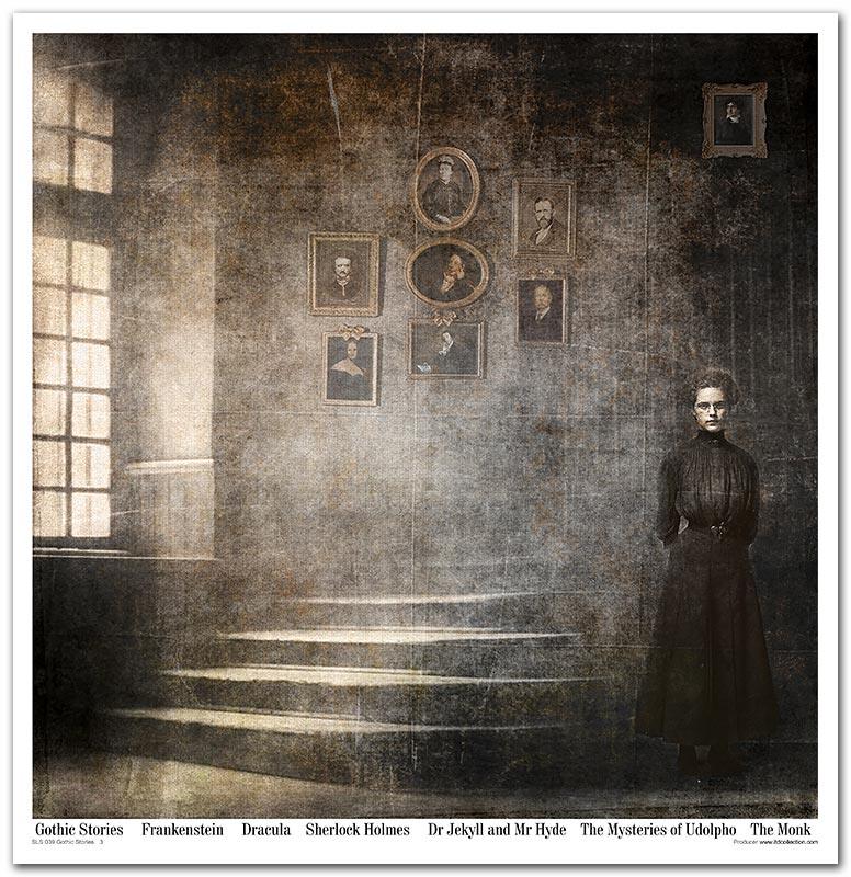 Scrapbook Papierblock 12,2"x12,6" - Gothic stories - Bastelschachtel