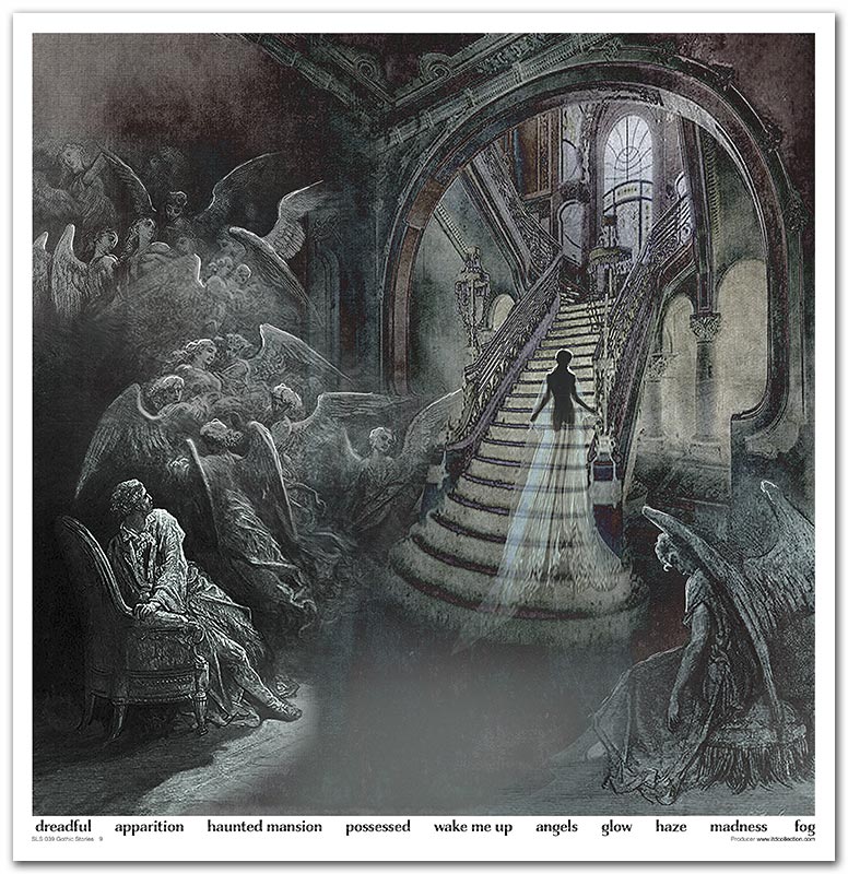 Scrapbook Papierblock 12,2"x12,6" - Gothic stories - Bastelschachtel