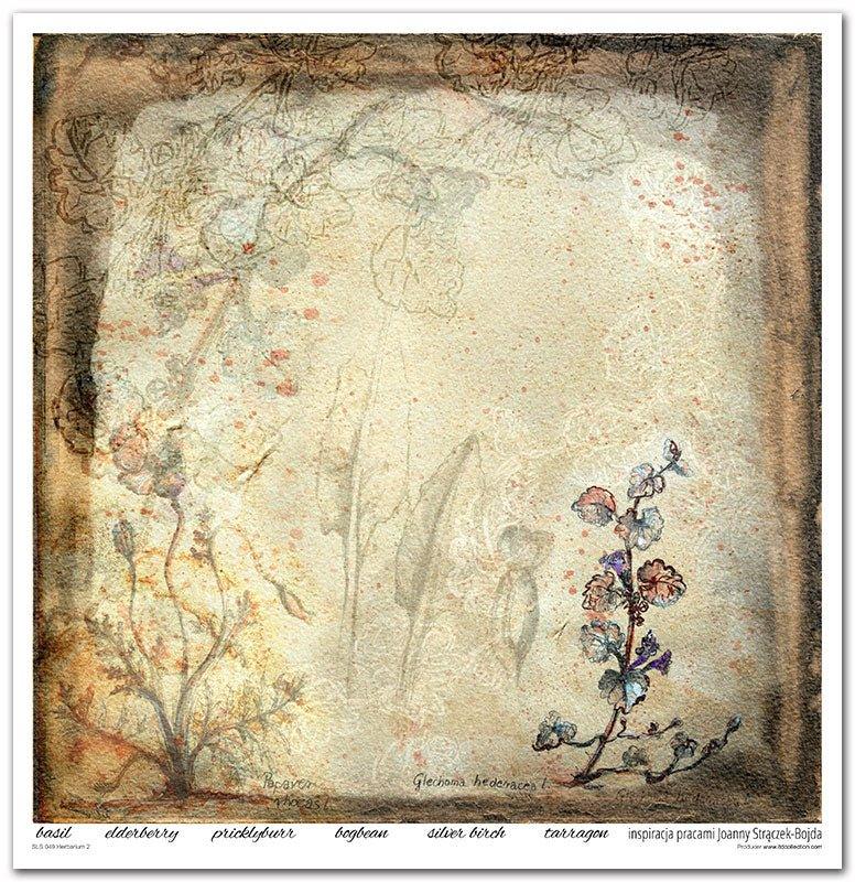 Scrapbook Papierblock 12,2"x12,6" - Herbarium - Bastelschachtel