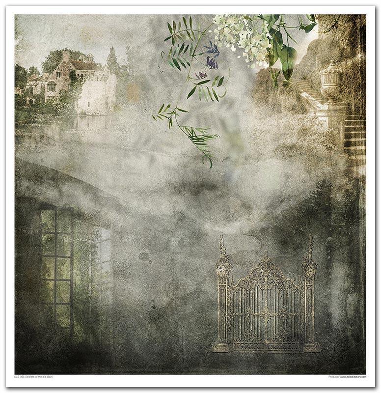 Scrapbook Papierblock 12,2"x12,6" - Secrets of the old diary - Bastelschachtel