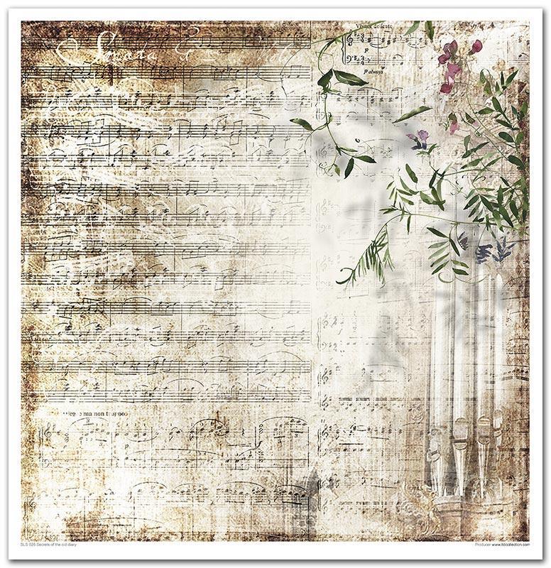 Scrapbook Papierblock 12,2"x12,6" - Secrets of the old diary - Bastelschachtel