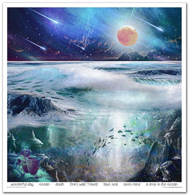 Scrapbook Papierblock 12,2"x12,6" - The search for Atlantis - Bastelschachtel