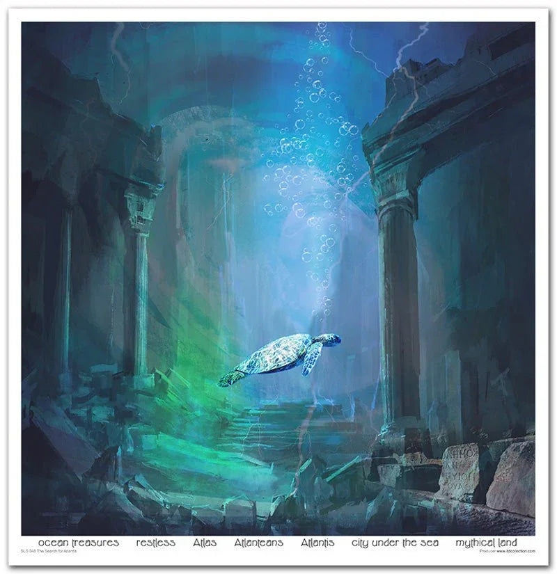 Scrapbook Papierblock 12,2"x12,6" - The search for Atlantis - Bastelschachtel