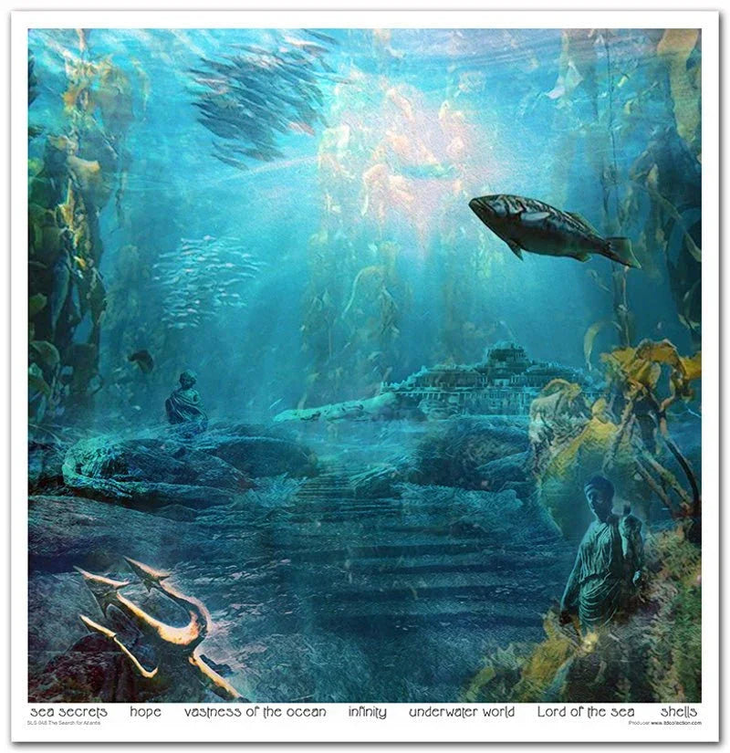Scrapbook Papierblock 12,2"x12,6" - The search for Atlantis - Bastelschachtel