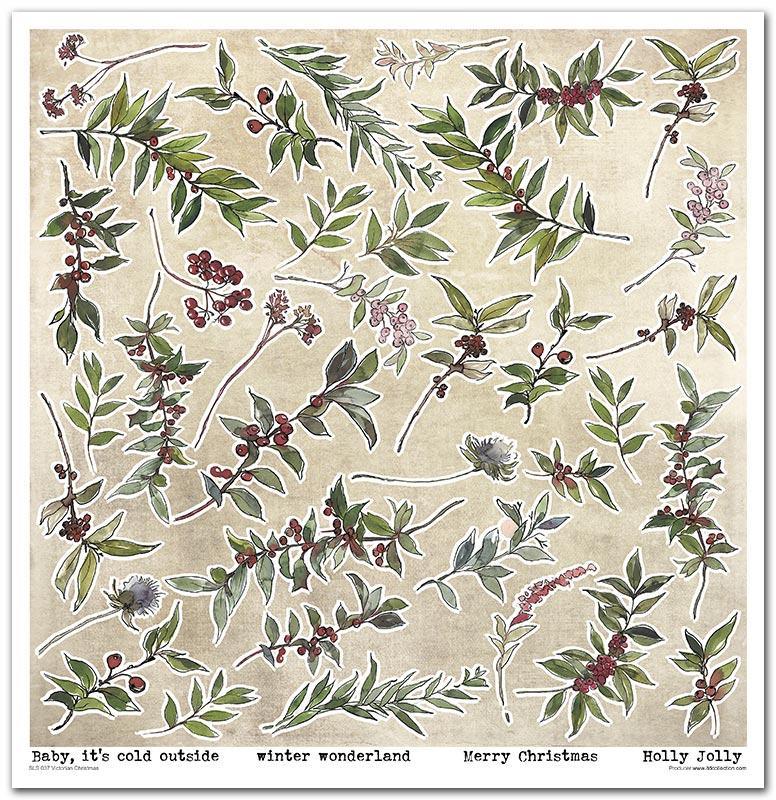 Scrapbook Papierblock 12,2"x12,6" - Victorian christmas - Bastelschachtel