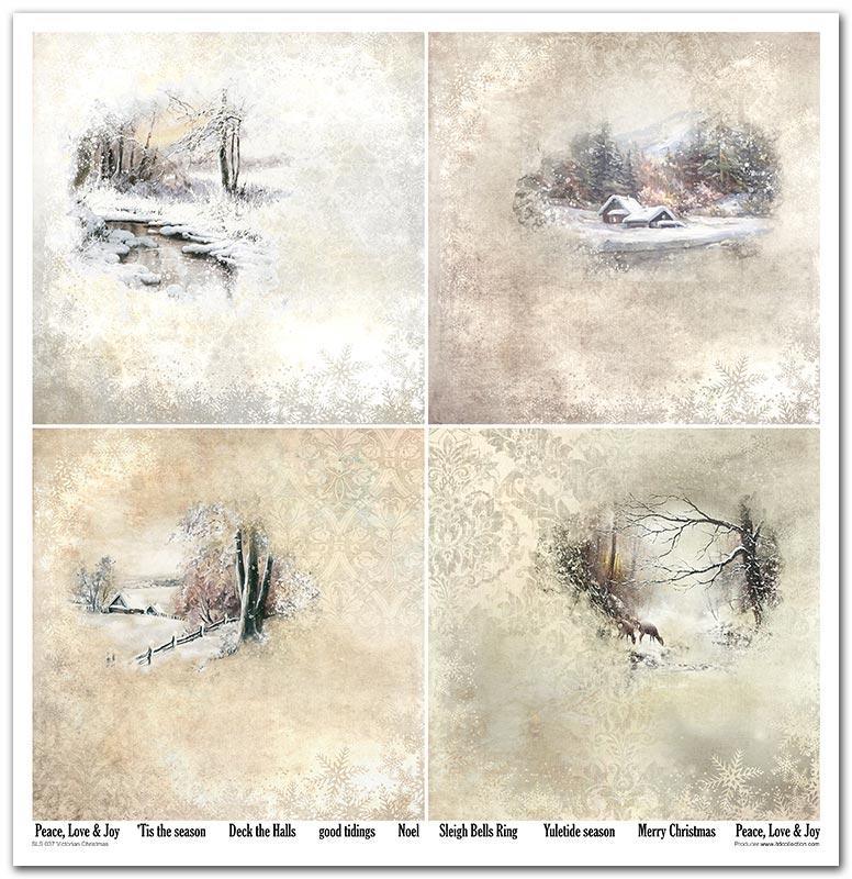 Scrapbook Papierblock 12,2"x12,6" - Victorian christmas - Bastelschachtel