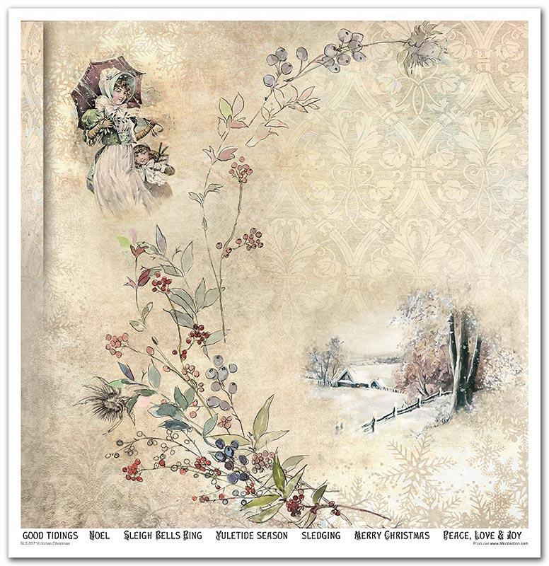 Scrapbook Papierblock 12,2"x12,6" - Victorian christmas - Bastelschachtel