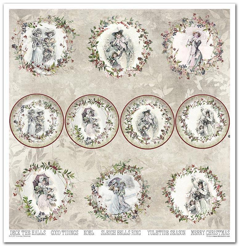 Scrapbook Papierblock 12,2"x12,6" - Victorian christmas - Bastelschachtel