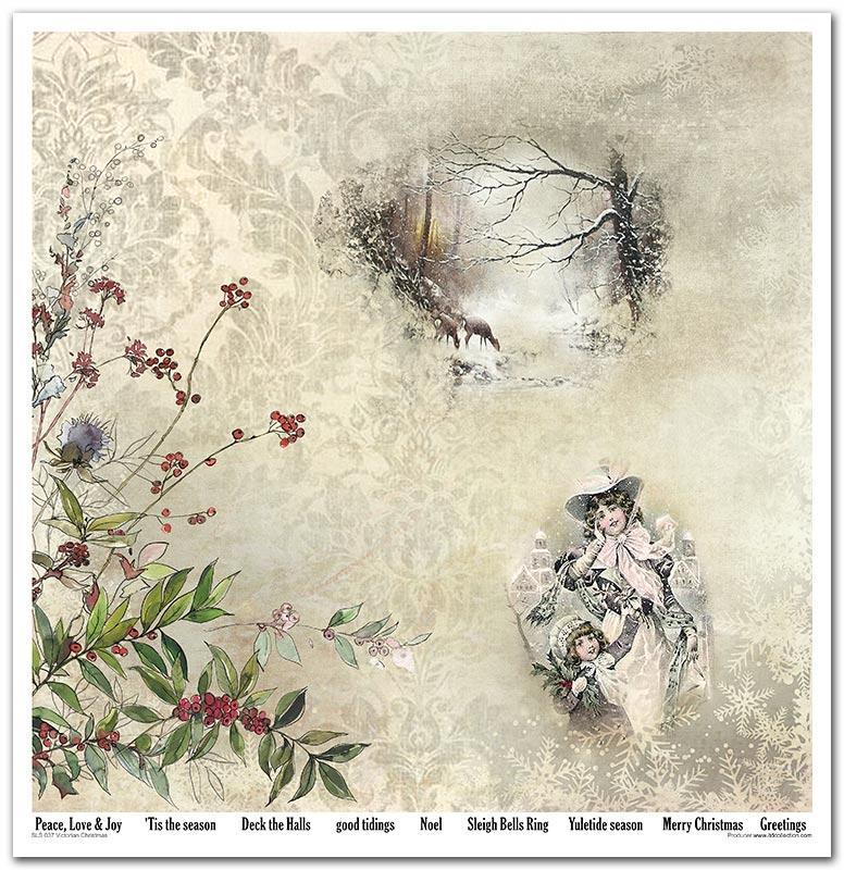 Scrapbook Papierblock 12,2"x12,6" - Victorian christmas - Bastelschachtel