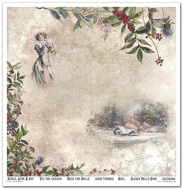Scrapbook Papierblock 12,2"x12,6" - Victorian christmas - Bastelschachtel