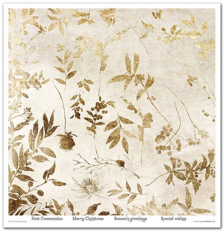 Scrapbook Papierblock 12,2"x12,6" - Vintage tapestry - Bastelschachtel