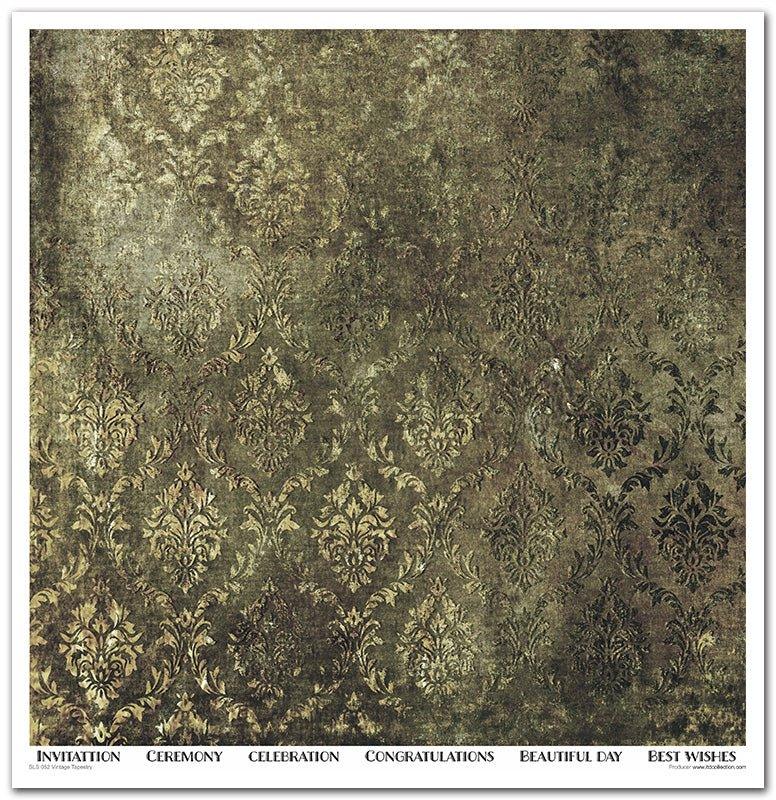 Scrapbook Papierblock 12,2"x12,6" - Vintage tapestry - Bastelschachtel