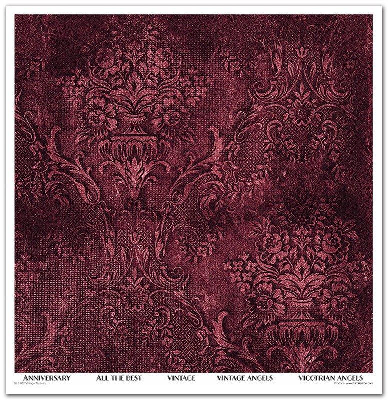 Scrapbook Papierblock 12,2"x12,6" - Vintage tapestry - Bastelschachtel