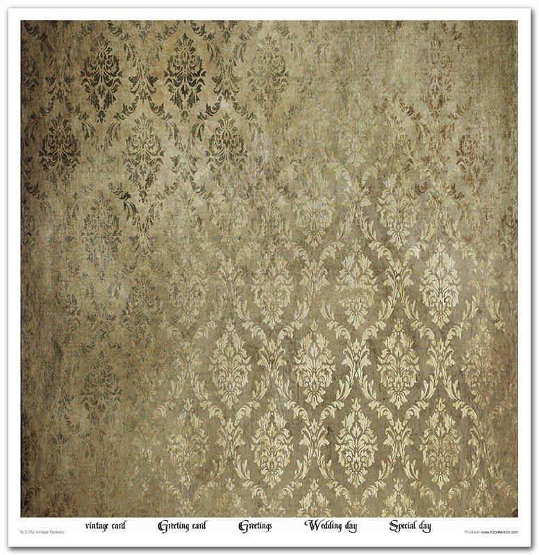 Scrapbook Papierblock 12,2"x12,6" - Vintage tapestry - Bastelschachtel