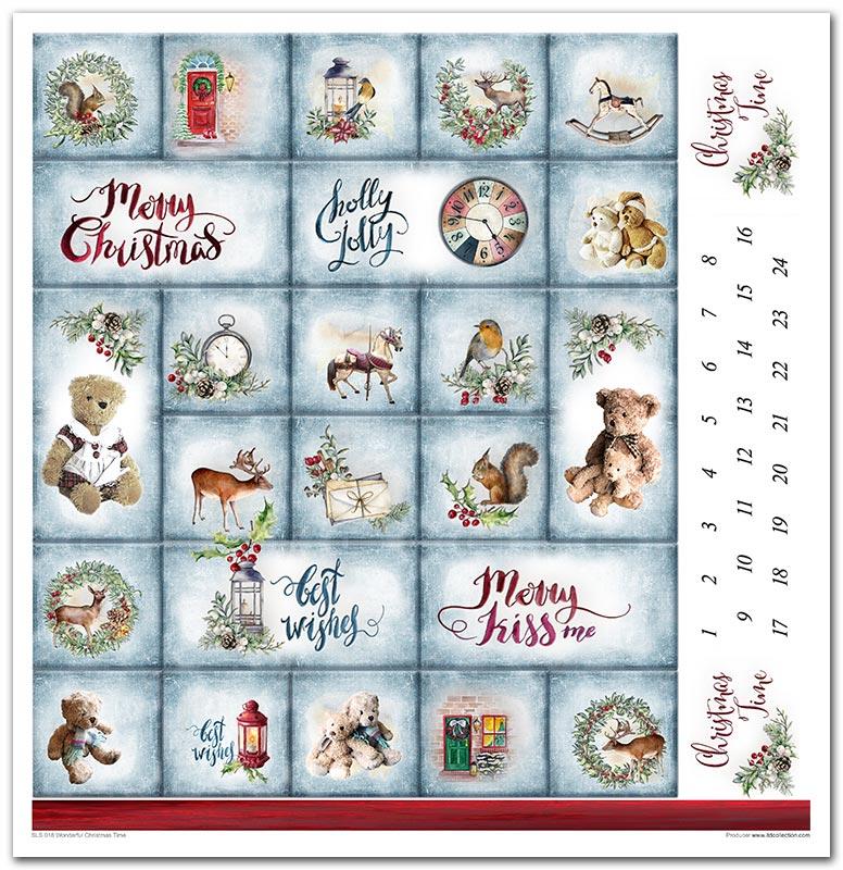 Scrapbook Papierblock 12,2"x12,6" - Wonderful christmas time - Bastelschachtel