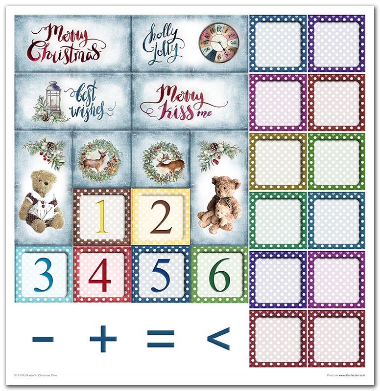 Scrapbook Papierblock 12,2"x12,6" - Wonderful christmas time - Bastelschachtel