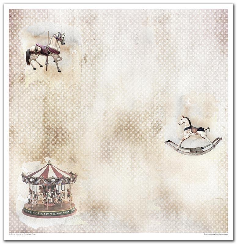 Scrapbook Papierblock 12,2"x12,6" - Wonderful christmas time - Bastelschachtel