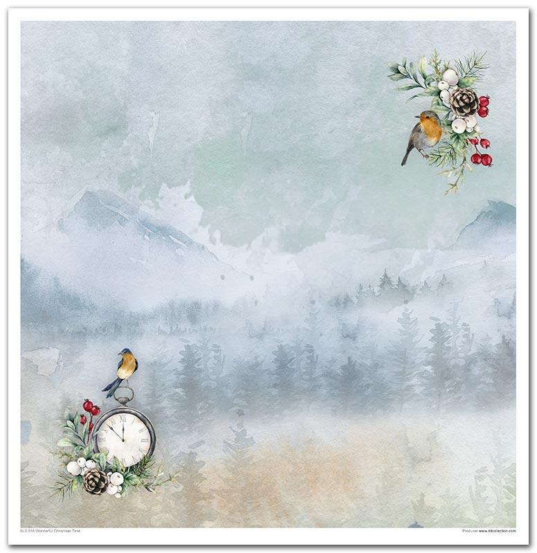 Scrapbook Papierblock 12,2"x12,6" - Wonderful christmas time - Bastelschachtel