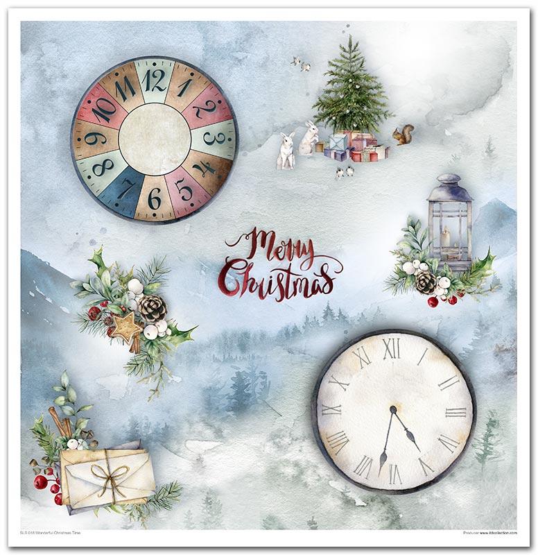 Scrapbook Papierblock 12,2"x12,6" - Wonderful christmas time - Bastelschachtel